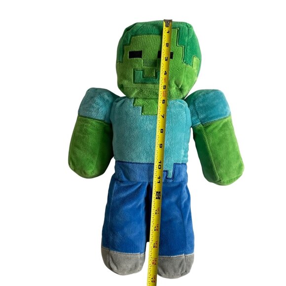 Minecraft Plush Zombie Pillow Toy Blue & Green Soft Stuffed Figure Collectors It - Picture 9 of 11